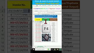 quotFind Unique and Duplicate Values in Excel with IF and COUNTIFquot shortsfeed exceltips excelshorts [upl. by Constancy940]