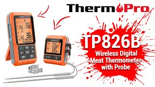 ThermoPro TP826 500FT Wireless Digital Meat Thermometer with Probe Setup Video [upl. by Uund]