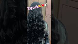 Tog curls hairstyle shortvideo love 👀❤️ [upl. by Ecirtap]