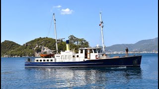 24 M LÜRSSEN  WWII 1938 GERMAN NAVY VESSEL CONVERTED TO A YACHT FULL WALKTHROUGH  Keen Seller [upl. by Giffer842]