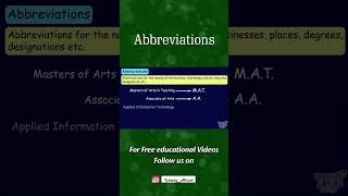 Abbreviation Definition amp Examples  Learn Abbreviations  Abbreviation Concept  English shorts [upl. by Aid50]