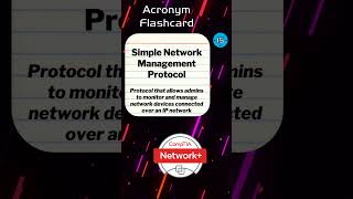 SNMP networkplus comptianetworkplus comptia comptiaexam [upl. by Iormina]