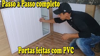 Como fazer portas de Correr com Placa de PVC para pia [upl. by Prussian248]