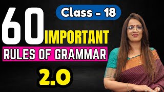 60 Important Rules Of Grammar 2O  Class  18  Basic English Grammar  English With Rani Maam [upl. by Cookie778]