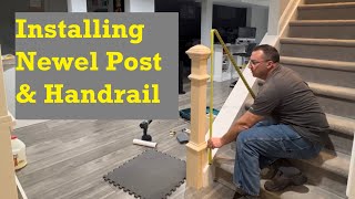 How to Install a Newel Post and Handrail [upl. by Per]