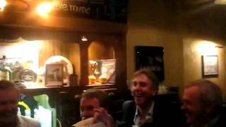 FAI CEO John Delaney amp Ray Houghton In Irish Pub Moscow [upl. by Anissej753]