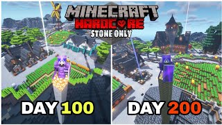 200 HARI DI MINECRAFT HARDCORE TAPI STONE ONLY [upl. by Peursem]