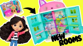 Gabbys Dollhouse Clean Up House  New Rooms Baby Box Cat Craft Room [upl. by Leonelle]