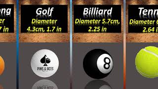 Balls Size Comparison  Sports Ball  3D View  4k video  The World Information [upl. by Riaj]