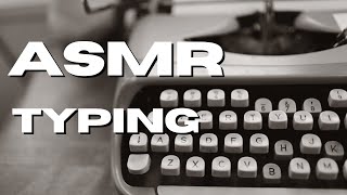 Experience soothing ASMR typing on a vintage typewriter [upl. by Percival116]