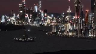 Cities Skylines  Telephoto Twinkle of a Futuristic Metropolis [upl. by Ainat]