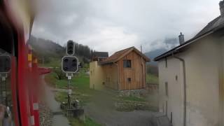 Switzerland Riding the Albula Railway  Tiefencastel to Filisur [upl. by Atiuqcir]