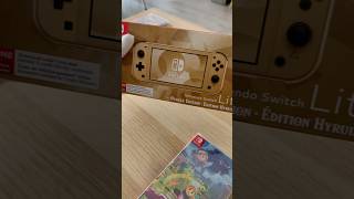 Unboxing Nintendo Switch Lite Hyrule Edition nintendoswitchlite zelda [upl. by Anitroc54]