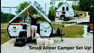 Aliner Scout Lite Camper easy setup for camping trips This small camper is Lightweight pulls easy [upl. by Hael]