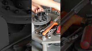 EASY FAST WAY TO THREAD CUTTING USING HANDY TOOLS IN THE MECHANICAL WORKSHOP MANUFACTURING FACTORY [upl. by Lleddaw390]