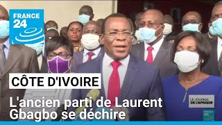 Côte dIvoire  les deux branches de lancien parti de Laurent Gbagbo se déchirent • FRANCE 24 [upl. by Nylek344]