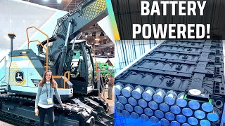 Electric John Deere Excavator Kreisel Battery Arnold Schwarzenegger Our CES 2023 Highlight [upl. by Corette313]