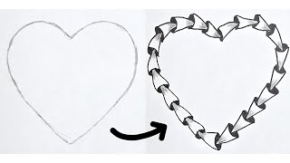 How to Draw a 3D Heart  Easy StepbyStep Drawing Tutorial [upl. by Hyland]