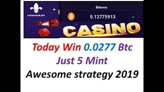 Casino Royale Today Win 0027 Btc Just 5 Mint  Best Strategy 2018 [upl. by Odnomra]