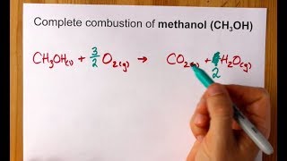 Complete Combustion of Methanol CH3OH Balanced Equation [upl. by Galan]