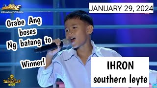 IHRON NAVARES TNT2 KIDS FIRST WINNER JANUARY 29 2024 [upl. by Aimar]