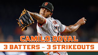 Camilo Doval DOMINATES vs Nationals Strikes Out All Three Batters  Full Inning [upl. by Airalednac]