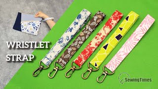 WRISTLET STRAP TUTORIAL  How to make wristlet for bag or pouch sewingtimes [upl. by Knick620]