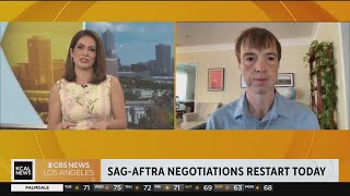 Gene Maddaus Variety senior reporter discusses SAGAFTRA strike negotiations resuming [upl. by Caldera846]