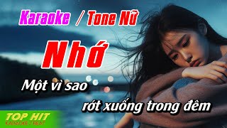 Nhớ Mỹ Tâm Karaoke Tone Nữ  Nhạc Sống Dễ Hát TOP HIT KARAOKE [upl. by Shiekh816]