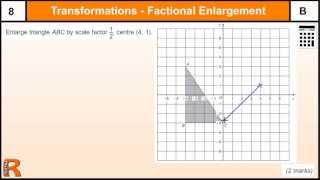 Enlargement with fractional scale factor GCSE Maths revision Exam paper practice amp help [upl. by Yreneh79]