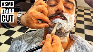 ASMR BEARD CUT • Moustache trimming fine touches [upl. by Rothberg]