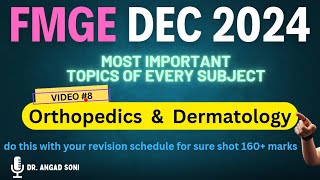 8 Orthopedics amp Dermatology  IMPORTANT Topics for FMGE Dec2024 exam fmge2024 neet medicaltest [upl. by Pride]