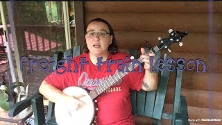 Freight Train clawhammer banjo lesson [upl. by Atwater]