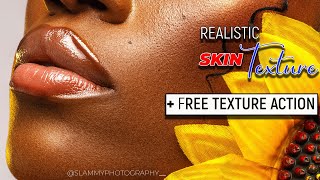 Free Realistic Skin Texture Action in Photoshop [upl. by Hairabez710]