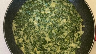 Easy Creamy Spinach Recipe using flour and milk [upl. by Sul]