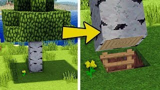 Minecraft How to Build A Survival Secret Base Tutorial Hidden House [upl. by Flori]