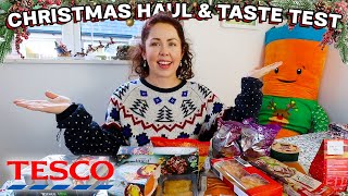 TESCO CHRISTMAS FOOD TASTE TEST AND HAUL 2022  Trying NEW IN Tesco Festive Foods [upl. by Gaynor]