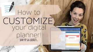 How to customize a digital planner  Goodnotes tips and secrets  Customizing a digital planner [upl. by Yremogtnom]