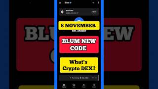 Blum verify Code whats Crypto DEX 8 November  Pumptober Special Blum Code  Blum New Code Today [upl. by Deedahs]