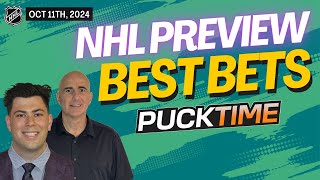 NHL Picks and Predictions Today  Lightning vs Hurricanes  Flyers vs Canucks  PuckTime Oct 11 [upl. by Lasorella]