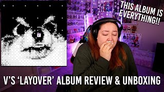 Vs quotLayover Album Review amp Unboxing taehyung reaction layover bts [upl. by Ettennig881]