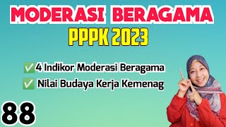 PREDIKSI SOAL MODERASI BERAGAMA PPPK KEMENAG 2023 BERDASARKAN KISIKISI moderasiberagama [upl. by Aicercul]