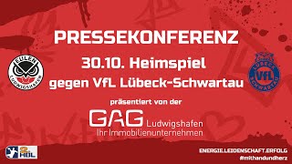 PRESSEKONFERENZ EULEN LUDWIGSHAFEN  VFL LÜBECKSCHWARTAU 20242025 [upl. by Adeys]