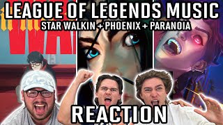 RIOT IS A MUSIC COMPANY  3 x League of Legends Music Video Reaction [upl. by Yenahs460]