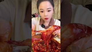 Raw Red Shrimp Mukbang Spicy Chinese food mukbang spicy food chinesefood [upl. by Crelin]