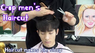 Haircut make him sleep ASMR [upl. by Eatnuhs]