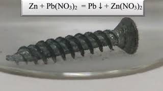 Reacția zincului cu azotatul de plumb [upl. by Luci]