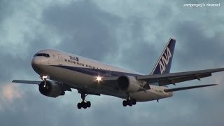 那覇空港 All Nippon Airways ANA Boeing 767300 JA8579 着陸 2013910 [upl. by Sina]