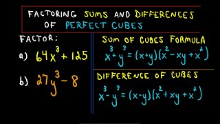 ❖ Factoring Sums and Differences of Cubes ❖ [upl. by Socher726]