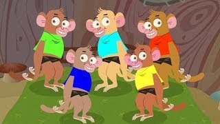 Five Little Monkeys  Nursery Rhyme with Lyrics [upl. by Schiro194]